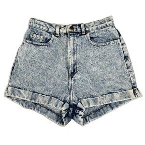 Vintage american apparel jeans shorts ultra high waisted hot pants acid wash 29